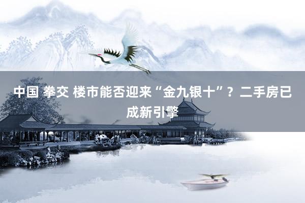 中国 拳交 楼市能否迎来“金九银十”？二手房已成新引擎