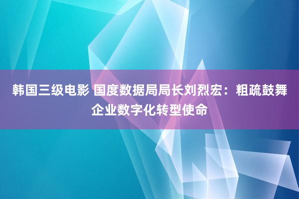 韩国三级电影 国度数据局局长刘烈宏：粗疏鼓舞企业数字化转型使命