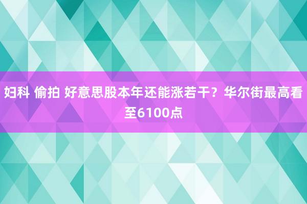 妇科 偷拍 好意思股本年还能涨若干？华尔街最高看至6100点