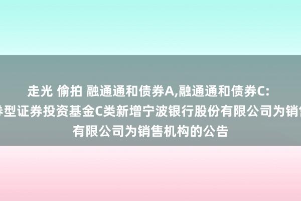 走光 偷拍 融通通和债券A，融通通和债券C: 融通通和债券型证券投资基金C类新增宁波银行股份有限公司为销售机构的公告