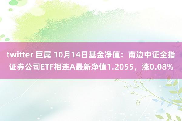 twitter 巨屌 10月14日基金净值：南边中证全指证券公司ETF相连A最新净值1.2055，涨0.08%