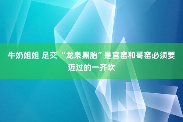 牛奶姐姐 足交 “龙泉黑胎”是官窑和哥窑必须要迈过的一齐坎