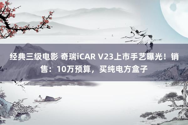 经典三级电影 奇瑞iCAR V23上市手艺曝光！销售：10万预算，买纯电方盒子