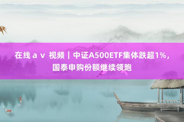 在线ａｖ 视频｜中证A500ETF集体跌超1%，国泰申购份额继续领跑