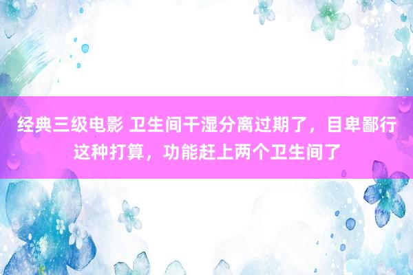 经典三级电影 卫生间干湿分离过期了，目卑鄙行这种打算，功能赶上两个卫生间了