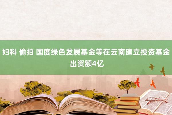 妇科 偷拍 国度绿色发展基金等在云南建立投资基金 出资额4亿