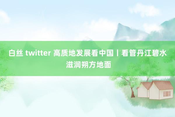 白丝 twitter 高质地发展看中国丨看管丹江碧水 滋润朔方地面