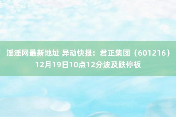 淫淫网最新地址 异动快报：君正集团（601216）12月19日10点12分波及跌停板