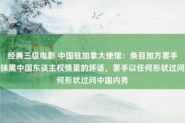 经典三级电影 中国驻加拿大使馆：条目加方罢手鼎力分别抹黑中国东谈主权情景的坏话，罢手以任何形状过问中国内务