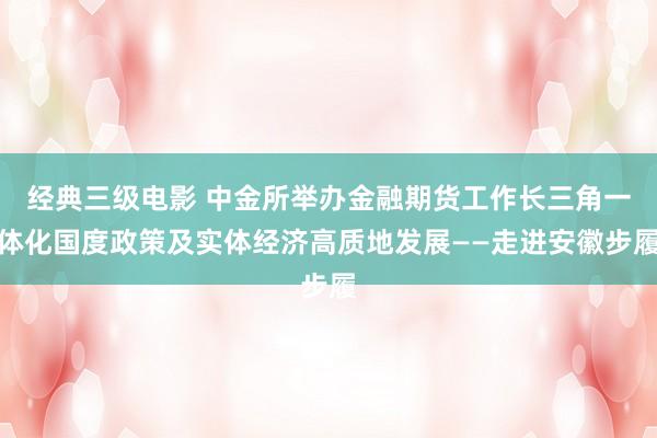 经典三级电影 中金所举办金融期货工作长三角一体化国度政策及实体经济高质地发展——走进安徽步履