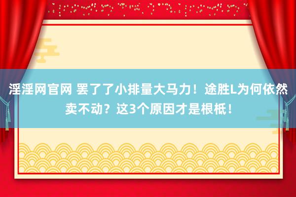 淫淫网官网 罢了了小排量大马力！途胜L为何依然卖不动？这3个原因才是根柢！