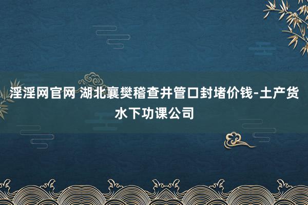 淫淫网官网 湖北襄樊稽查井管口封堵价钱-土产货水下功课公司