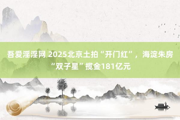 吾爱淫淫网 2025北京土拍“开门红”，海淀朱房“双子星”揽金181亿元