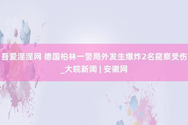 吾爱淫淫网 德国柏林一警局外发生爆炸2名窥察受伤_大皖新闻 | 安徽网