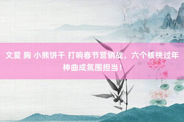 文爱 胸 小熊饼干 打响春节营销战，六个核桃过年神曲成氛围担当！