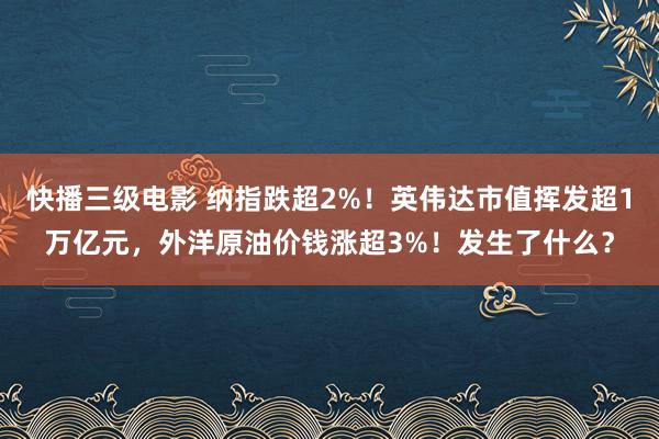 快播三级电影 纳指跌超2%！英伟达市值挥发超1万亿元，外洋原油价钱涨超3%！发生了什么？