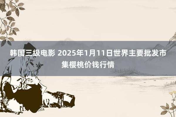 韩国三级电影 2025年1月11日世界主要批发市集樱桃价钱行情