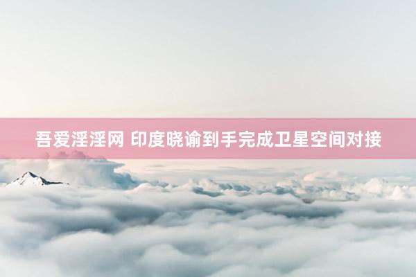 吾爱淫淫网 印度晓谕到手完成卫星空间对接